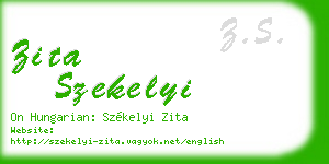 zita szekelyi business card